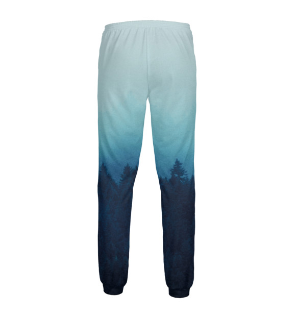Мужские спортивные штаны с изображением Лес цвета Белый