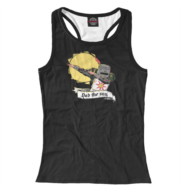 Женская майка-борцовка с притом Dark Souls цвета Белый Женская майка-борцовка с изображением Dark Souls цвета Белый