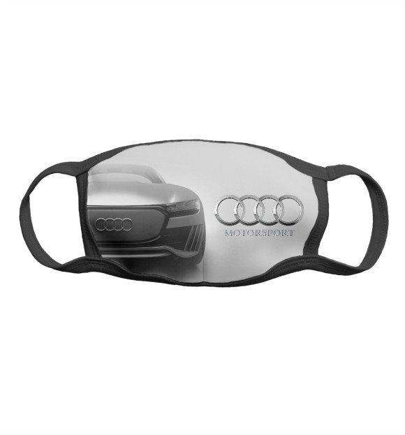 Маска тканевая с изображением Audi Motorsport цвета Белый