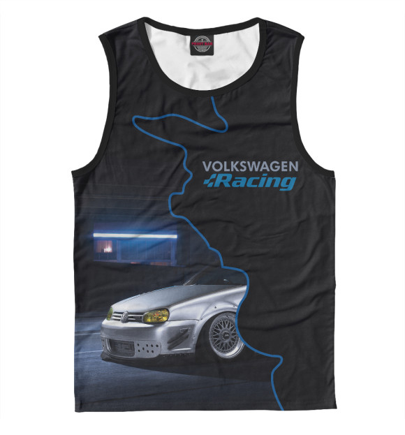 Майка для мальчика с изображением Volkswagen цвета Белый