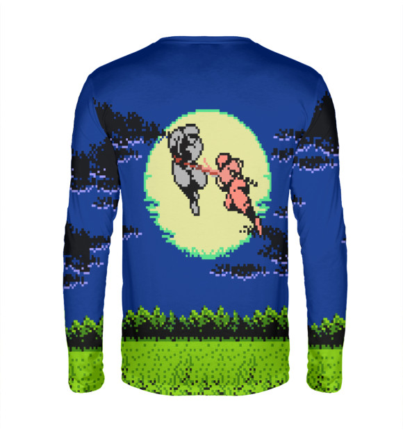 Мужской лонгслив с изображением Ретро игры цвета Белый