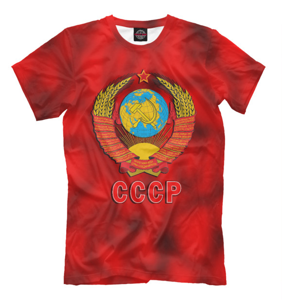 Мужская футболка с изображением Герб СССР / Символика цвета Белый