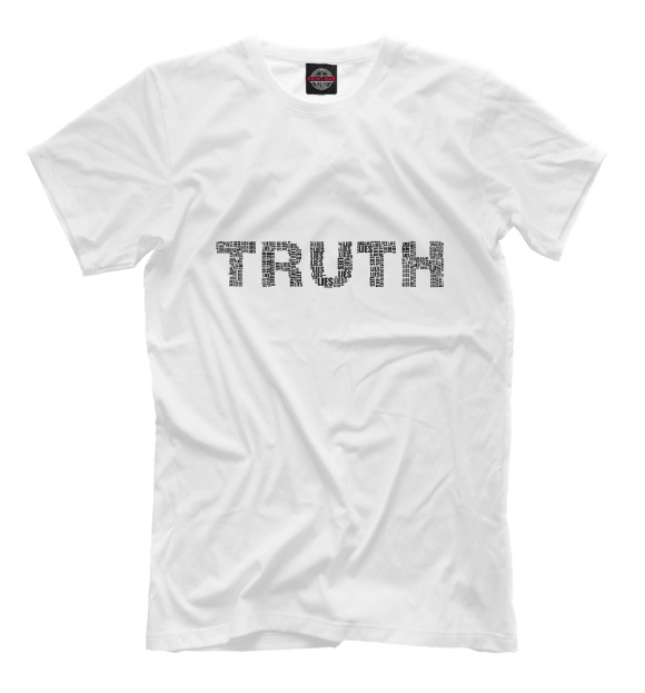 Мужская футболка с изображением Правда (ложь) цвета Белый