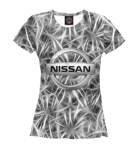Футболка для девочек с изображением Nissan цвета Белый