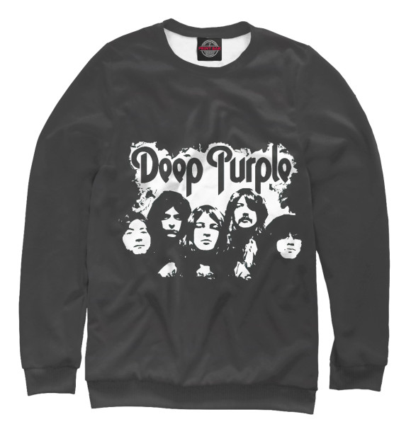 Женский свитшот с изображением Deep Purple цвета Белый