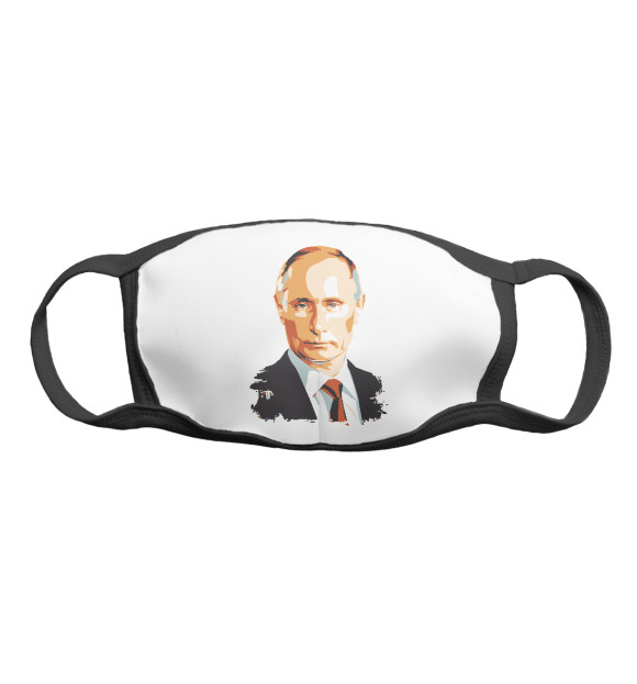 Маска тканевая с изображением Владимир Путин цвета Белый