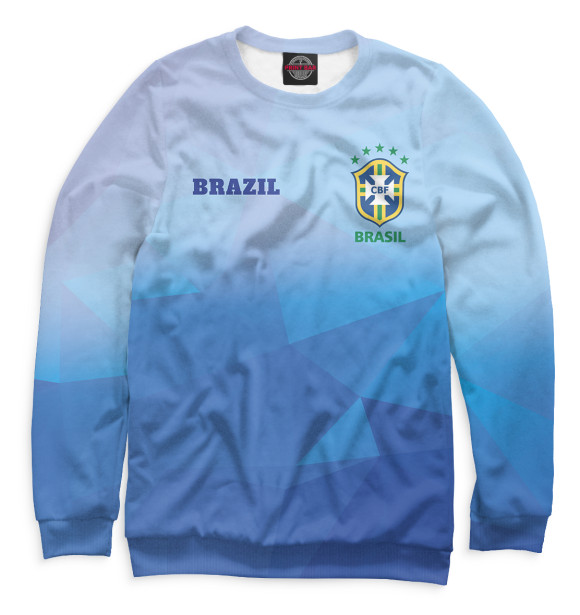 Свитшот для мальчиков с изображением Сборная Бразилии цвета Белый