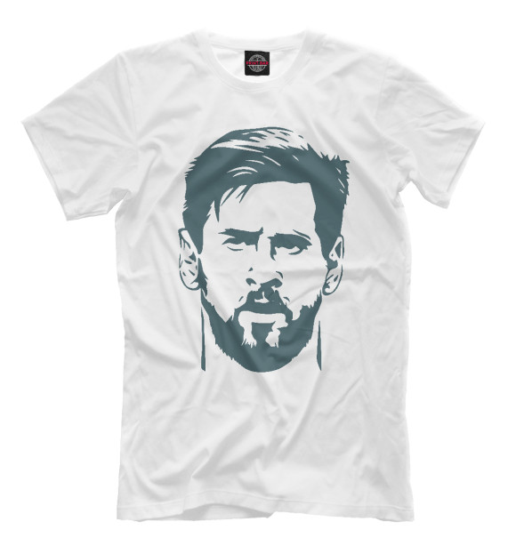 Мужская футболка с изображением Messi цвета Белый