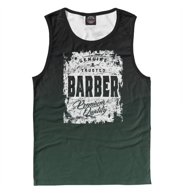 Майка для мальчика с изображением Genuine and Trusted Barber цвета Белый