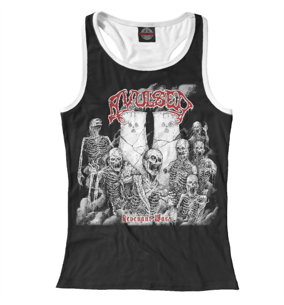 Женская майка-борцовка с изображением Avulsed цвета Белый