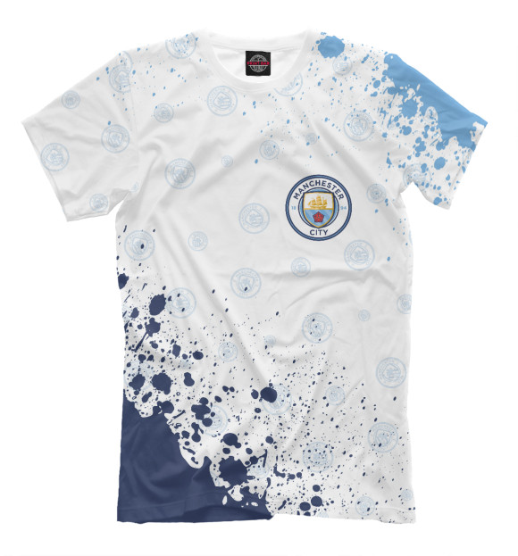 Мужская футболка с изображением Manchester City цвета Белый