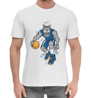Мужская хлопковая футболка Баскетбол