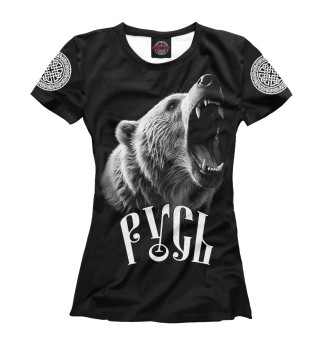 Женская футболка Медведь - Русь