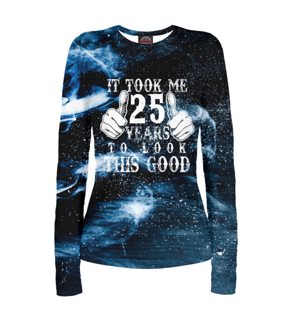 Женский лонгслив с изображением It Took Me 25 Year To Look цвета Белый