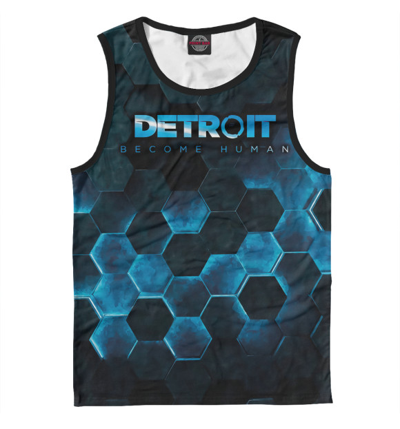Майка для мальчика с притом Detroit: Become Human цвета Белый Майка для мальчика с изображением Detroit: Become Human цвета Белый
