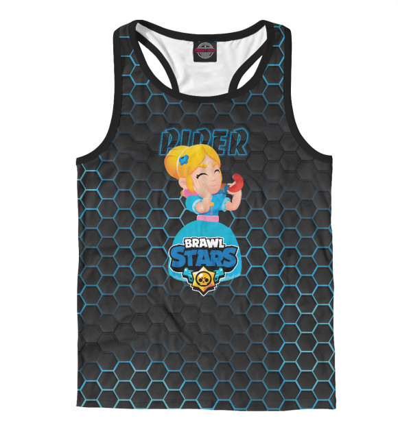 Мужская майка-борцовка с притом Пайпер. Brawl Stars цвета Белый Мужская майка-борцовка с изображением Пайпер. Brawl Stars цвета Белый