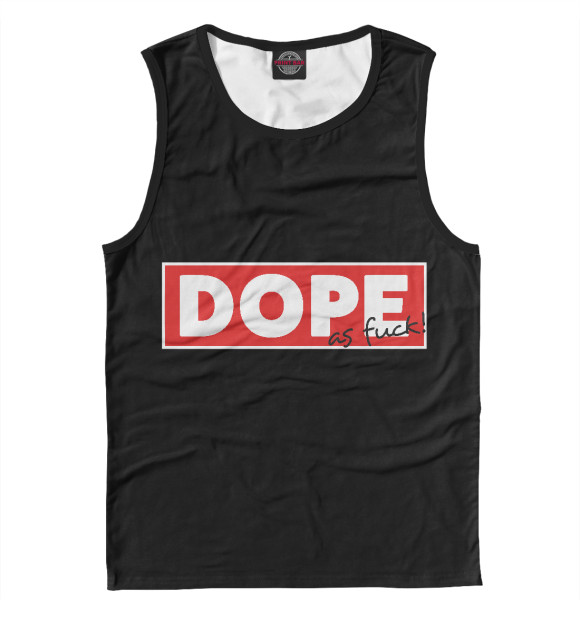 Мужская майка с изображением Dope цвета Белый
