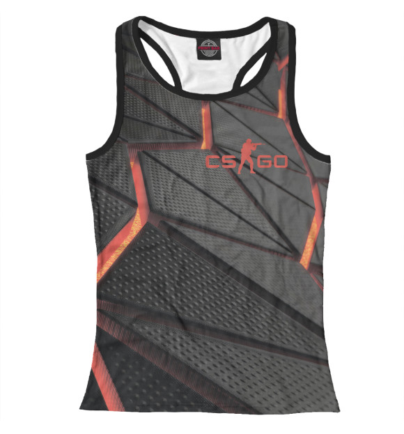 Женская майка-борцовка с изображением Counter-Strike цвета Белый