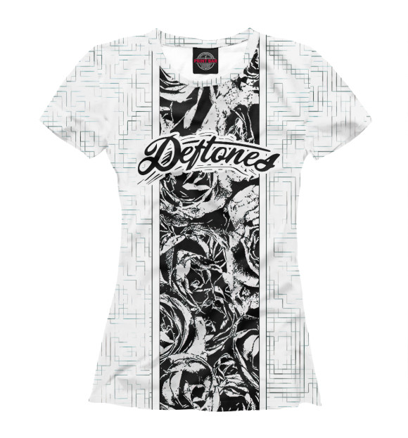Женская футболка с изображением Deftones цвета Белый