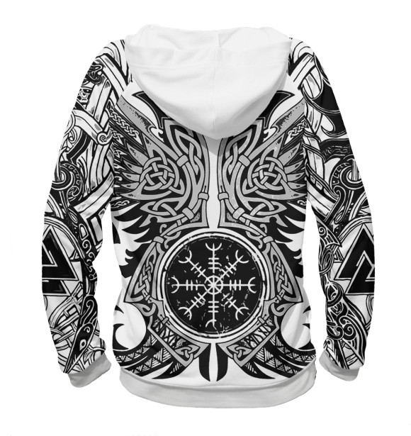 Мужское худи с изображением Медведь цвета Белый