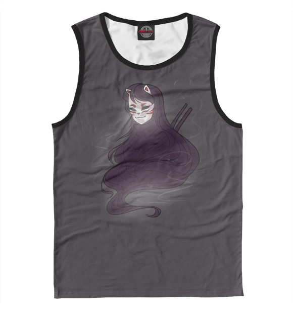 Мужская майка с изображением Демон цвета Белый