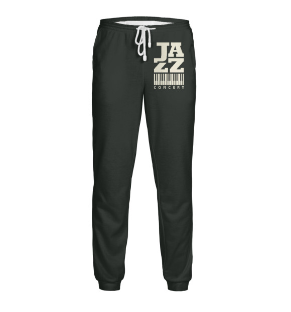 Мужские спортивные штаны с изображением Jazz цвета Белый
