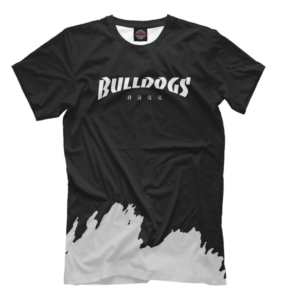 Мужская футболка с изображением Bulldogs Skater цвета Белый