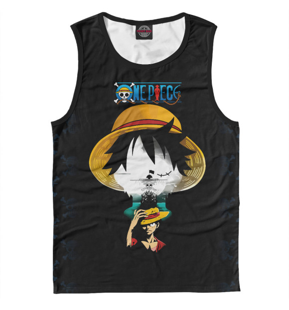 Майка для мальчика с изображением One Piece Большой куш цвета Белый