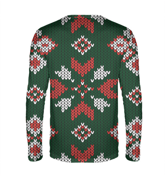 Мужской лонгслив с изображением Merry Christmas цвета Белый