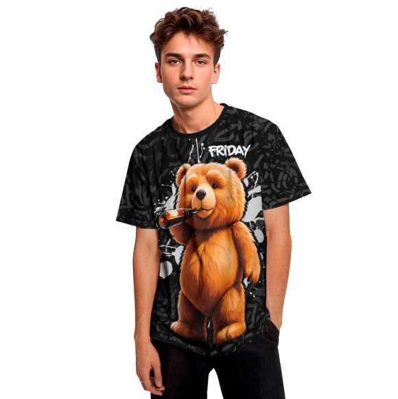 Мужская футболка с изображением Friday! цвета Белый