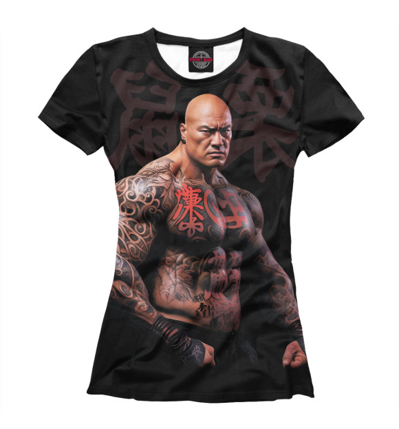 Футболка для девочек с изображением Irezumi tattoo triad цвета Белый