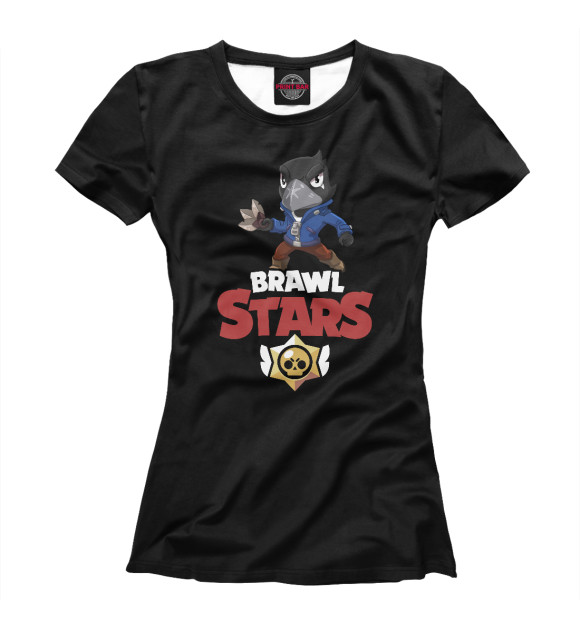 Женская футболка с изображением Brawl Stars - Crow цвета Белый