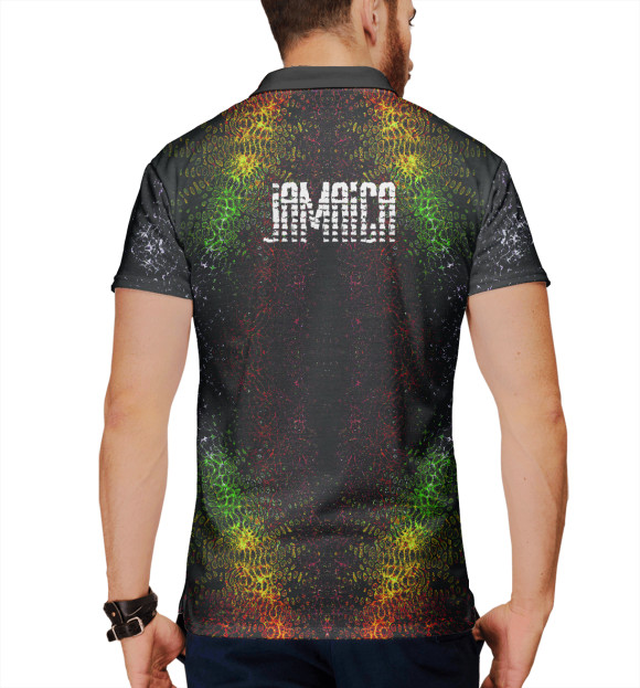 Мужское поло с притом Lion Jamaica цвета Белый Мужское поло с изображением Lion Jamaica цвета Белый