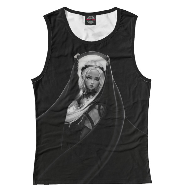 Женская майка с изображением Милашка NUN цвета Белый