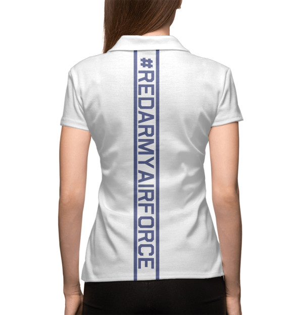 Женское поло с изображением Миг-21 цвета Белый