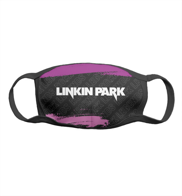 Маска тканевая с изображением Linkin Park Rock Legends (purple) цвета Белый