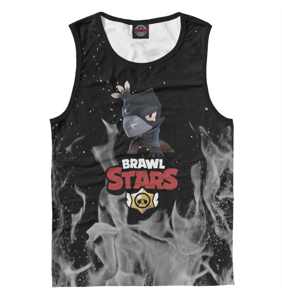 Мужская майка с изображением Brawl Stars - Crow цвета Белый