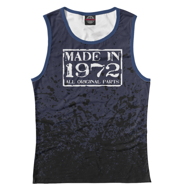 Майка для девочки с изображением Made in 1972 цвета Белый