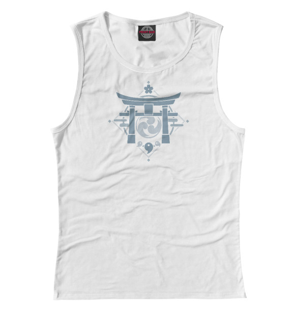 Женская майка с изображением Инадзума цвета Белый