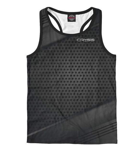 Мужская майка-борцовка с изображением Crysis цвета Белый