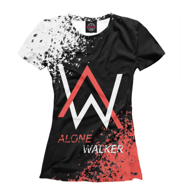Женская футболка с изображением Alan Walker цвета Белый