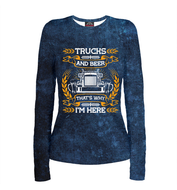 Женский лонгслив с изображением Trucks цвета Белый