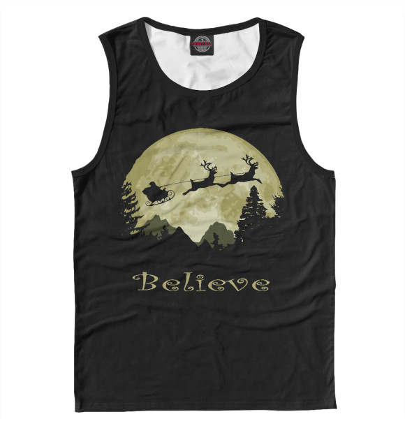 Майка для мальчика с изображением Верь цвета Белый