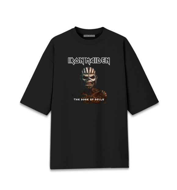 Женская футболка оверсайз с изображением Ironmaiden цвета Черный