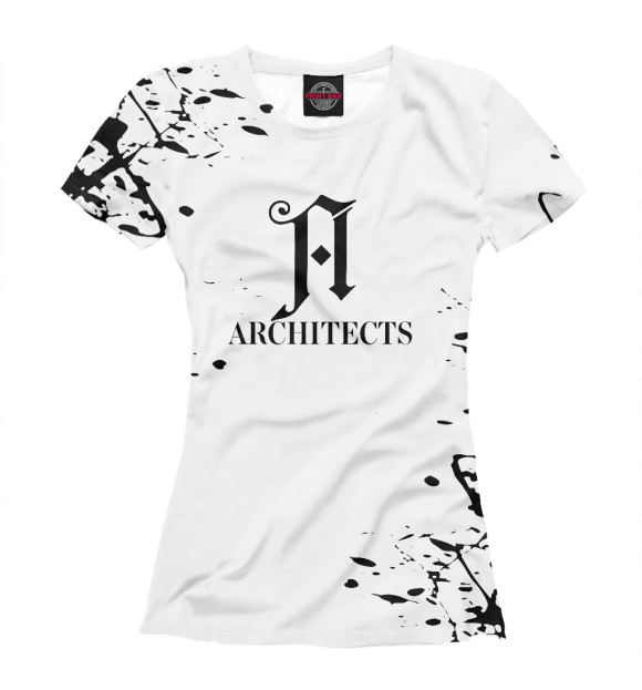 Женская футболка с изображением Architects цвета Белый