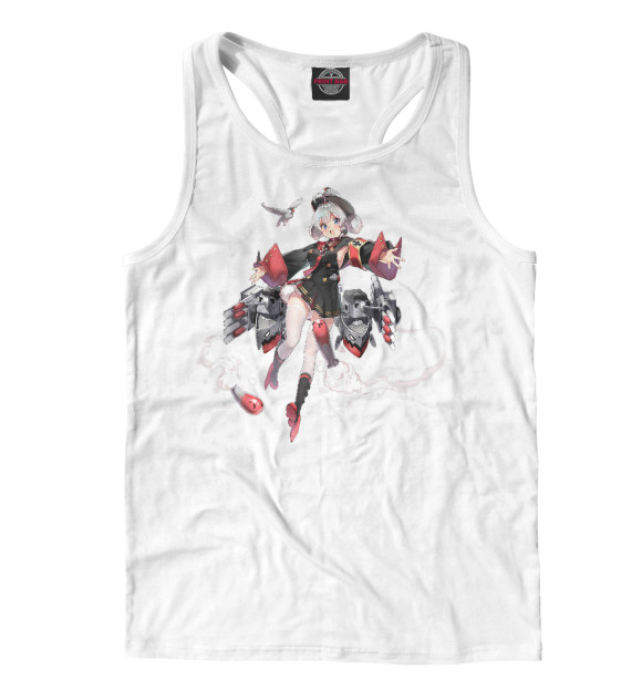 Мужская майка-борцовка с изображением Аниме цвета Белый