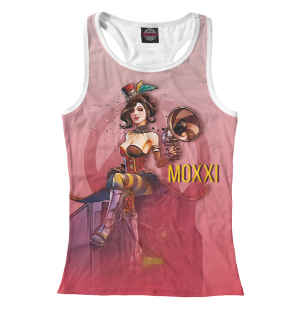 Женская майка-борцовка с изображением Borderlands цвета Белый