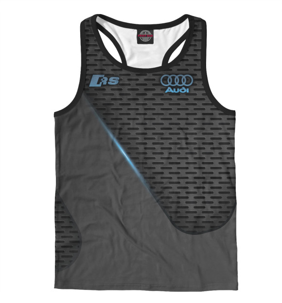 Мужская майка-борцовка с изображением Audi RS цвета Белый