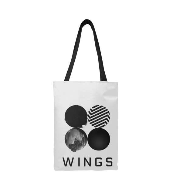 Сумка-шоппер с изображением Wings BTS цвета 