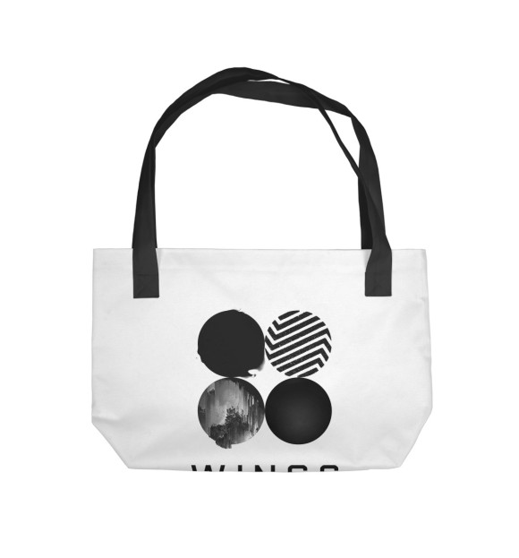 Пляжная сумка с изображением Wings BTS цвета 